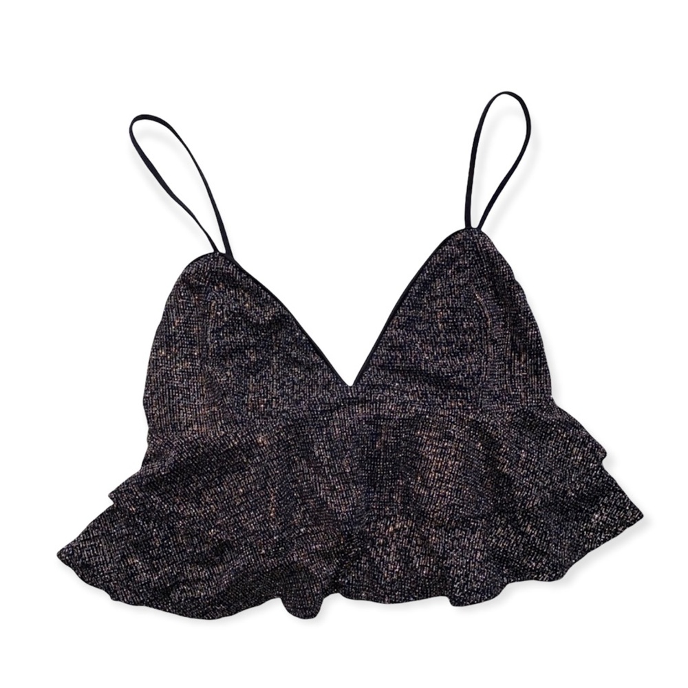 Metallic Party Crop Top